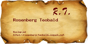 Rosenberg Teobald névjegykártya